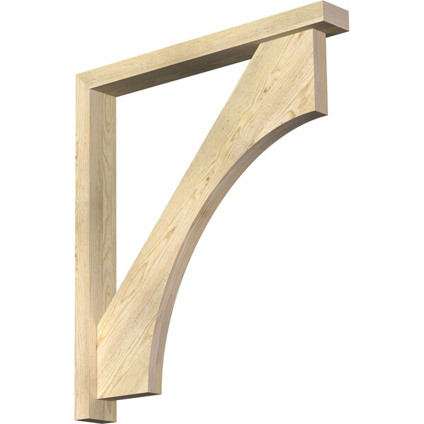 Ekena Millwork Westlake Block Rough Sawn Bracket w/ Offset Brace, Douglas Fir, 4"W x 32"D x 36"H BKT0402X32X36WTL05RDF - main